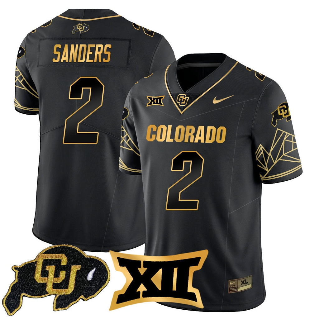 Men's Colorado Buffaloes 2024 Vapor Limited Gold Jersey N3 - All Stitched