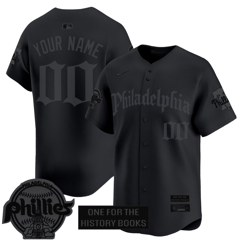 Phillies 'Retro Newspaper Edition' Vapor Premier Limited Custom Jersey - All Stitched