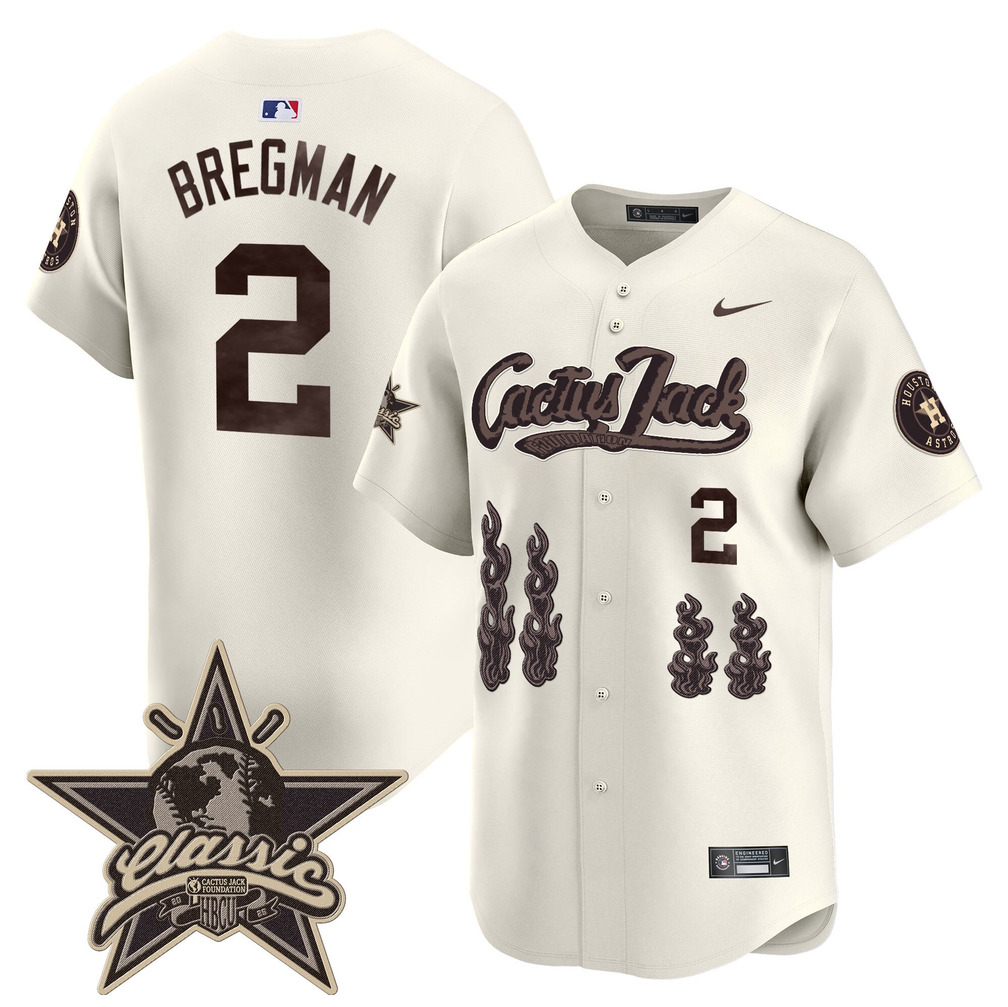 Men's Houston Astros Cactus Jack 2025 Vapor Premier Limited Jersey - All Stitched