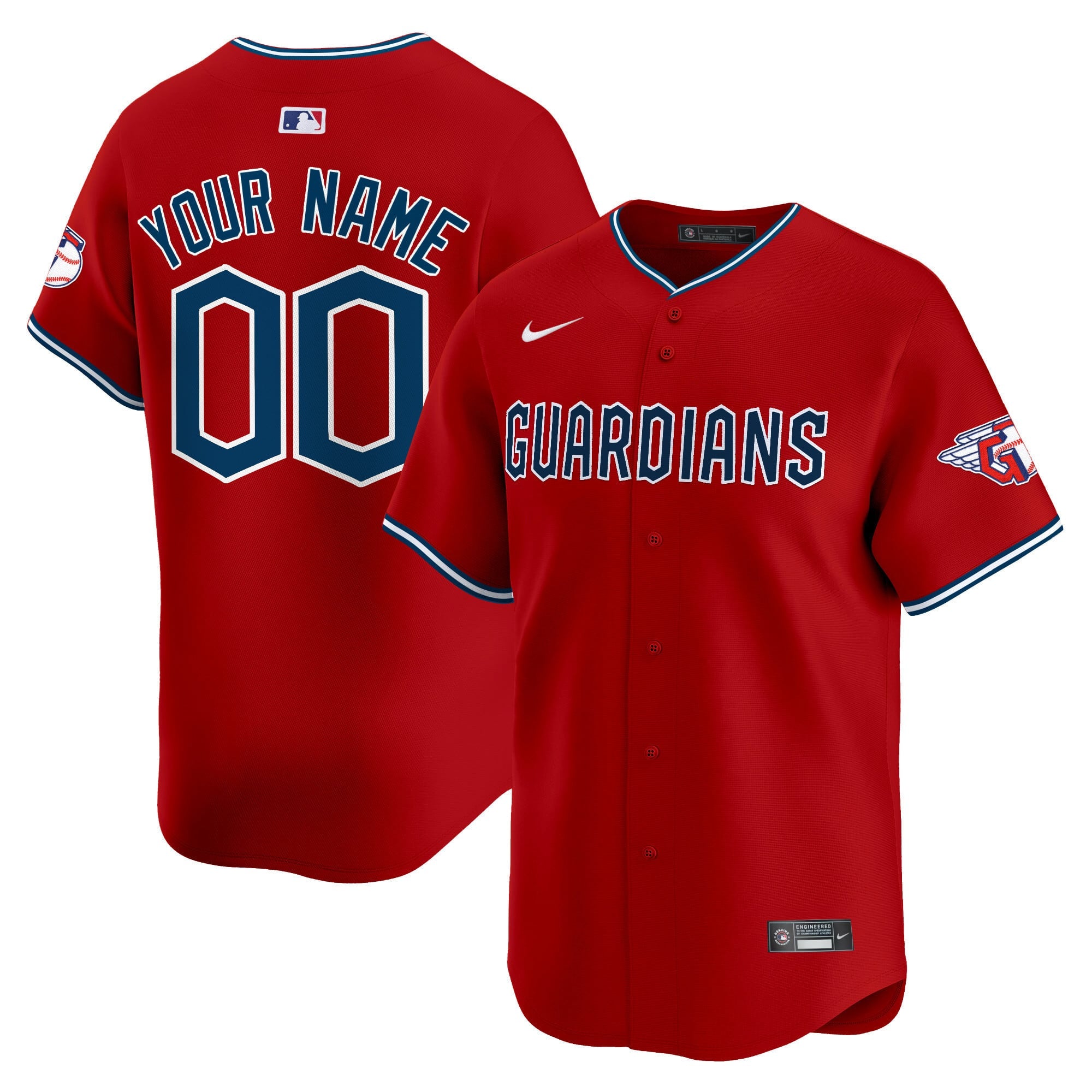 Cleveland Guardians 2025 Vapor Premier Limited Custom Jersey - All Stitched